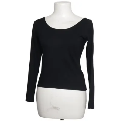Langærmet t-shirt (Sort) fra Iris & Ink Elastan, Viscose