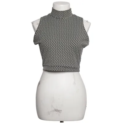 Crop top (Black, White) from Jane Norman Elastane, Polyester
