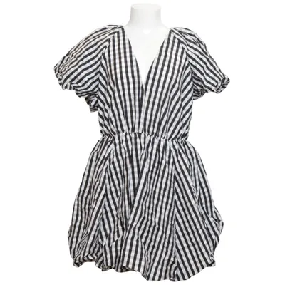 Klänning (Svart, Vit) från H&M Bomull, Polyamid