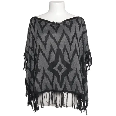 Cardigan (Grå, Sort) fra Charlotte Russe Viscose