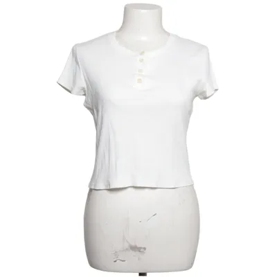 Henley shirt (White) from Reformation Elastane, Organic cotton