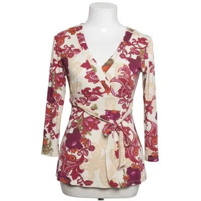 Wrap blouse (White, Purple, Orange) from Qiero Elastane, Viscose