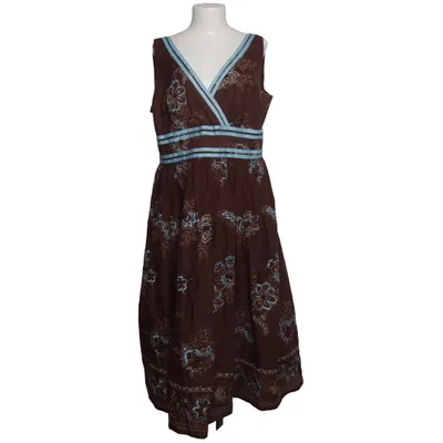 Dress (Brown, Blue) from Robbie Bee Cotton, Nylon, Polyester