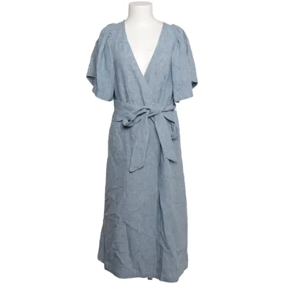 Wrap dress (Blue) from Masscob Cotton, Linen