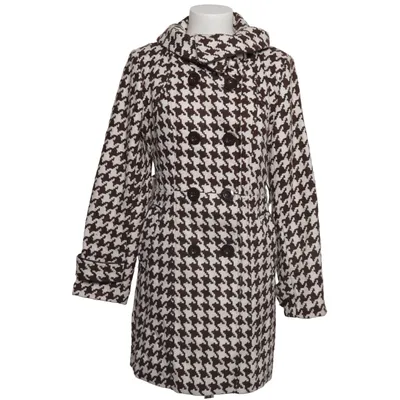 Coat (Brown, White) from Fionella Polyester, Wool