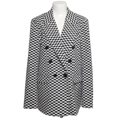 Blazer (Black, White) from NA-KD Art Cotton, Elastane, Polyester