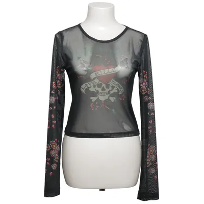 Langarmshirt (Love Kills Mesh Long Sleeve Tshirt) von Ed Hardy Elasthan, Polyester