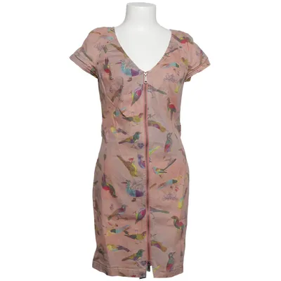 Kleid (Beige, Mehrfarbig) von Diesel Black Gold Baumwolle, Elasthan, Leder