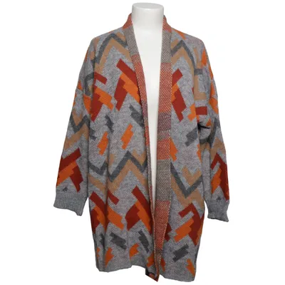 Cardigan (Grå, Orange, Brun) fra Gina Laura Akryl, Alpacauld, Viscose