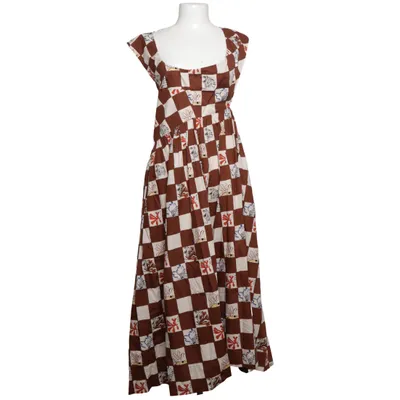 Halterneck-kjole (Brun, Hvid) fra Toast Bomuld, Viscose