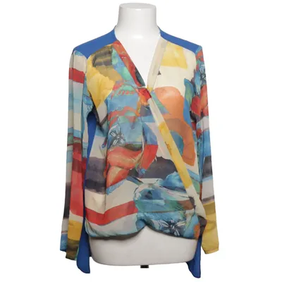 Wickelbluse (Blau, Mehrfarbig) von Rebecca Polyester