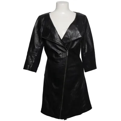 Leren jurk (Zwart) van Transmission Leer, Polyester