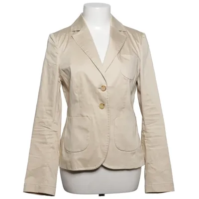 Blazer (Beige) van Revers Katoen, Elastaan