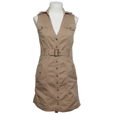 Robe chemise (Beige) de Jane Norman Coton, Élasthane