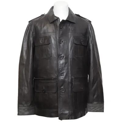 Leather jacket (Black) from Maddox Polyester