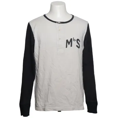 Henley Shirt (Weiß, Schwarz) von Merz B Schwanen Bio-Baumwolle