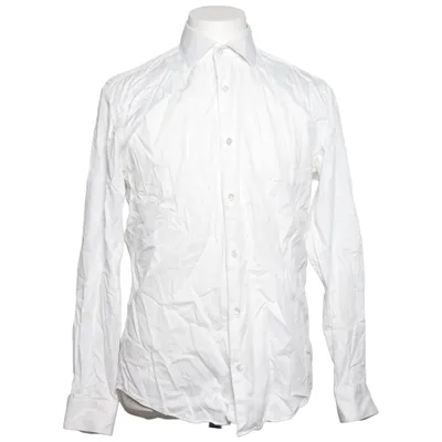 Shirt (Wit) van Dressmann Katoen, Elastaan