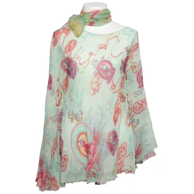 Blouse (Vert, Multicolore) de Emanuel Ungaro Soie