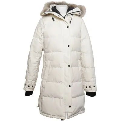 Down coat (White, Black) from Canada Goose Cotton, Down, Feather, Fur, Nylon, Polyester