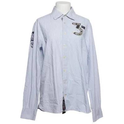 Shirt (Blue, White) from New Zealand Auckland Cotton