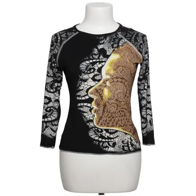 Langærmet t-shirt (Sort, Hvid, Guld) fra Fishbone Elastan, Viscose