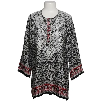 Tunika (Svart, Vit, Röd) från Vicci Polyester, Silke