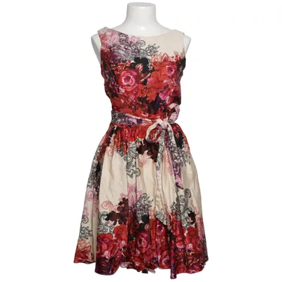 Klänning (Beige, Flerfärgad) från Lady Vintage Bomull, Elastan