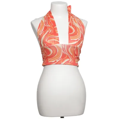 Halter neck top (Orange, Multicolored) from Do My Self Elastane, Polyester