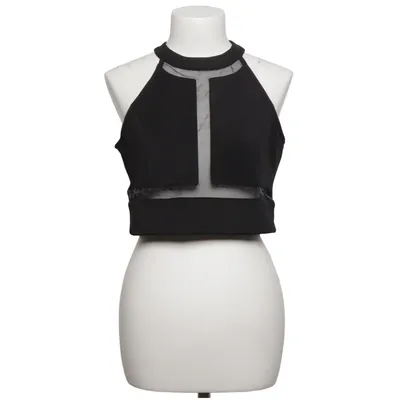 Crop top (Black) from Haoduoyi Elastane, Polyester
