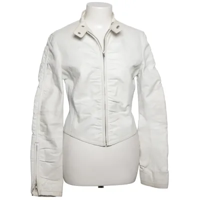 Læderjakke (Hvid) fra Le Château Læder, Polyester