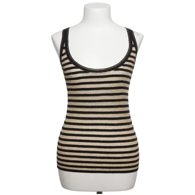 Tanktop (Zwart, Goud) van Dolce & Gabbana Kasjmier, Katoen, Metallvezel, Zijde