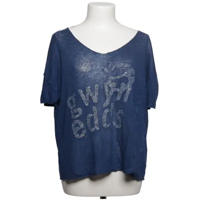 T-shirt (Bleu) de Gwynedds Lin, Viscose