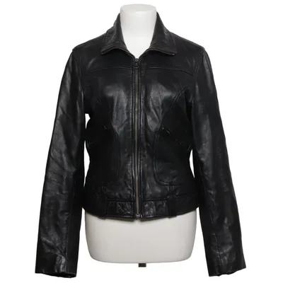 Leren jack (Zwart) van Maze Leer, Polyester