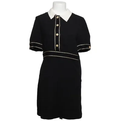 Kleid (Schwarz, Weiß) von Sandro Acryl, Baumwolle, Metallfaser, Polyamid, Viskose