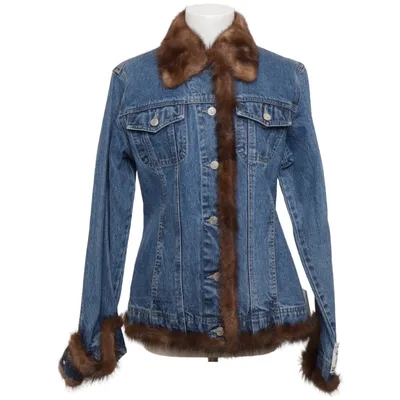 Lined denim jacket (Blue, Brown) from Jake*s Cotton