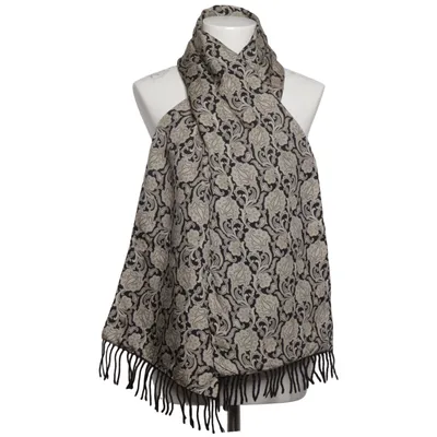 Schal (Schwarz, Beige) Kaschmir