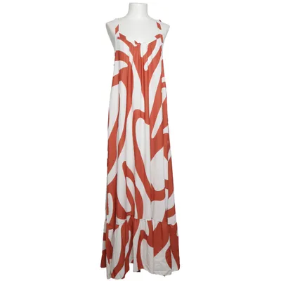 Robe longue (Blanc, Marron) de Ms Station Polyester
