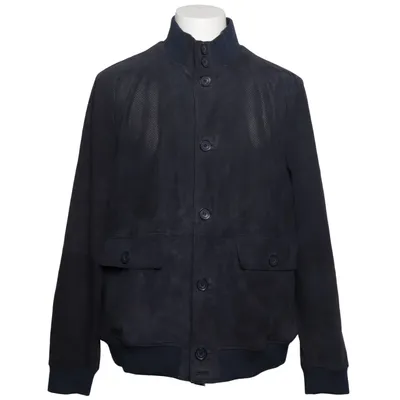 Veste en cuir (Bleu) de Thom by Thomas Rath Cuir, Polyester