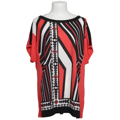 Top (Red, Black, White) from Christine Laure Elastane, Polyester, Viscose