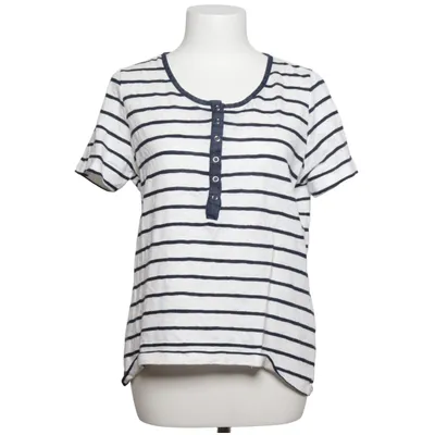 T-shirt (White, Blue) from Mona Cotton, Polyester