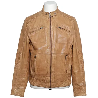 Leren jack (Bruin) van Autark Leer, Polyester
