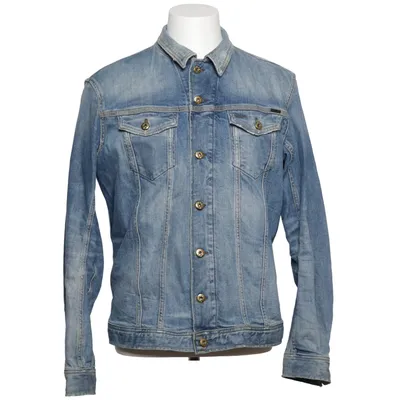 Denim jacket (Blue) from Diesel Industry Cotton, Elastane, Leather