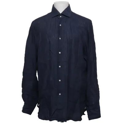 Shirt (Blauw) van Barba Napoli Linnen
