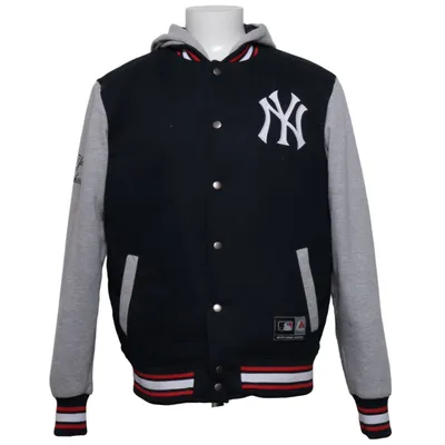 Collegejacka (Blå, Grå, Vit, Röd) från Majestic Athletic Bomull, Polyester