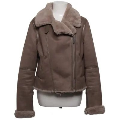 Shearlingjakke (Brun, Beige) fra Marie Lund Polyester