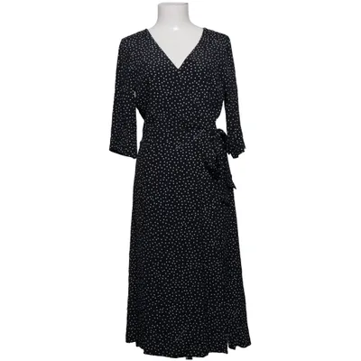Wrap dress (Black, White) from Morris Lady Viscose