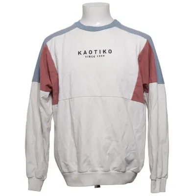 Collegetröja (Vit, Blå, Rosa) från Kaotiko Bomull, Polyester