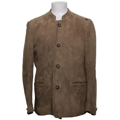 Leather jacket (Beige) Leather