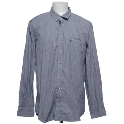 Chemise (Bleu, Blanc) de Fuchs Trachtenmoden Coton, Polyester