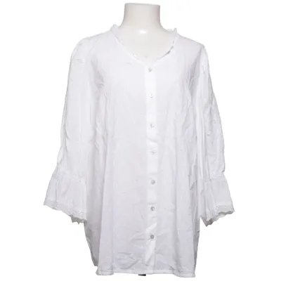 Blouse (White) from Zizzi Cotton